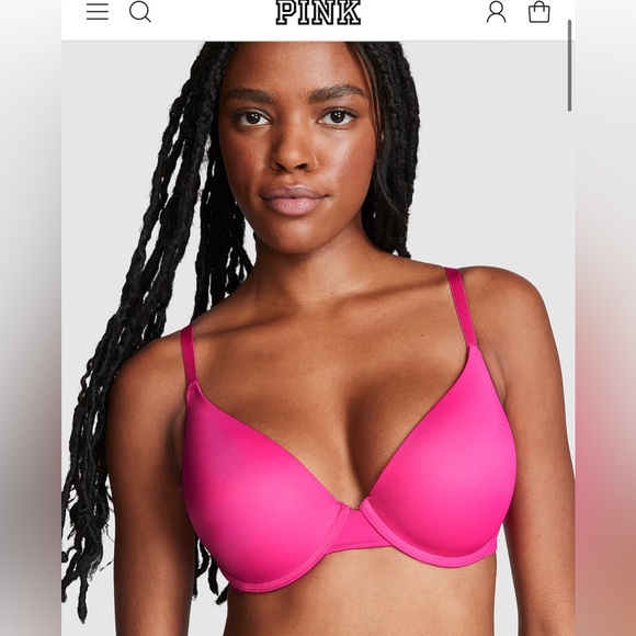 New PINK Victoria’s Secret Wear Everywhere Push Up Bra Magenta Pink Padded Wire - Picture 16 of 16